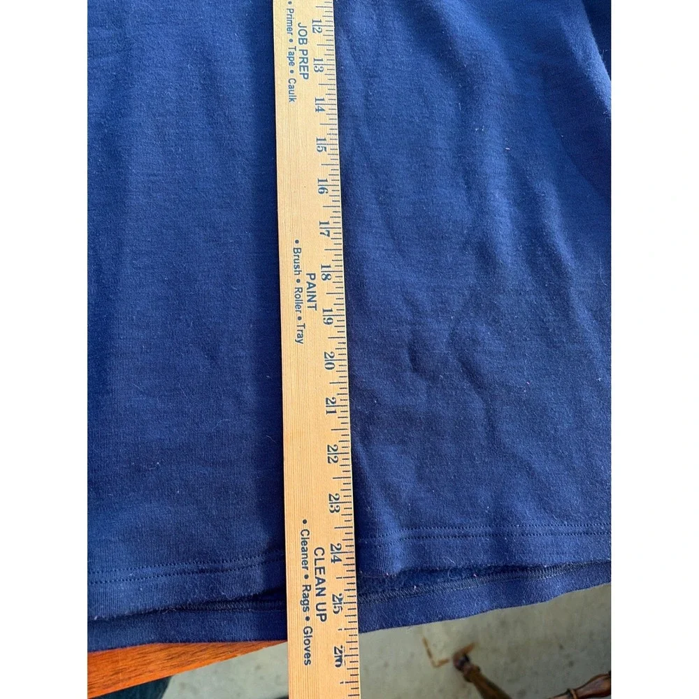 Vintage Cabelas Mens Medium Navy‎ Blue Polypropylene Thermal Base Layer Top USA